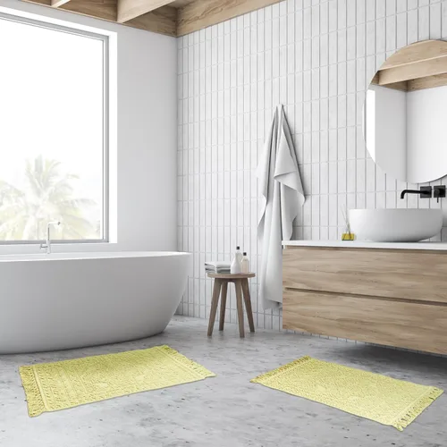 Miniatura 61 de French Connection Nellore Alfombras de Baño, Tapetes de Baño Tejidos y con Cuentas, Tapetes de Baño Duraderos y Gruesos para Baño y Alfombras