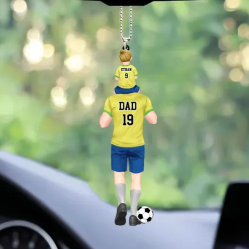 Miniatura 20 de Adorno de fútbol personalizado, adorno de Navidad de jugador de fútbol personalizado con nombre y número, regalo deportivo único para hombres