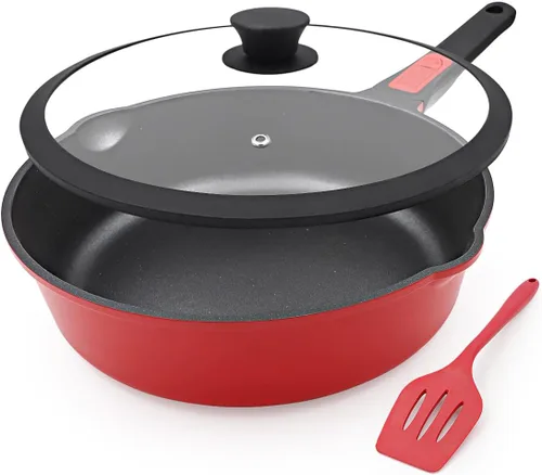 Miniatura 12 de Sartén de 20 cm antiadherente, sartén para tortilla, sartén de chef saludable y no tóxica, sartén para huevos con mango desmontable para todas