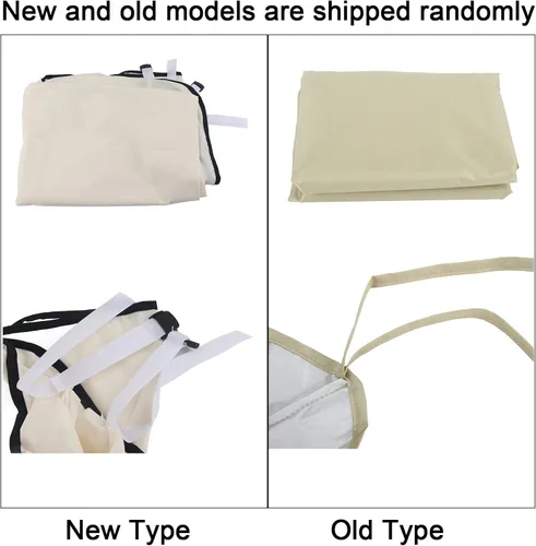 Miniatura 4 de Gavigain Funda de cojín de repuesto para asiento de columpio, para patio al aire libre, funda de cojín de columpio de 3 plazas, impermeable, funda