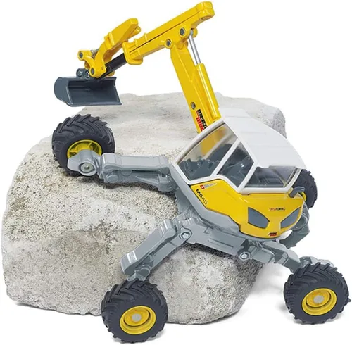 Miniatura 4 de siku 3548, Menzi Muck Walking Excavator, 1:50, Metal/Plástico, Amarillo, Chasis Ajustable