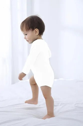 Miniatura 7 de GUISBY Body unisex de rayón de bambú a presión para bebé, manga larga con puños y mitones