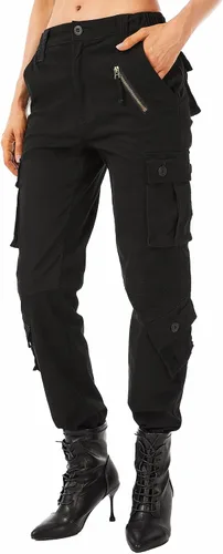 Miniatura 2 de Pantalones cargo de trabajo para mujer, de algodón, con 8 bolsillos, informal, estilo de combate militar
