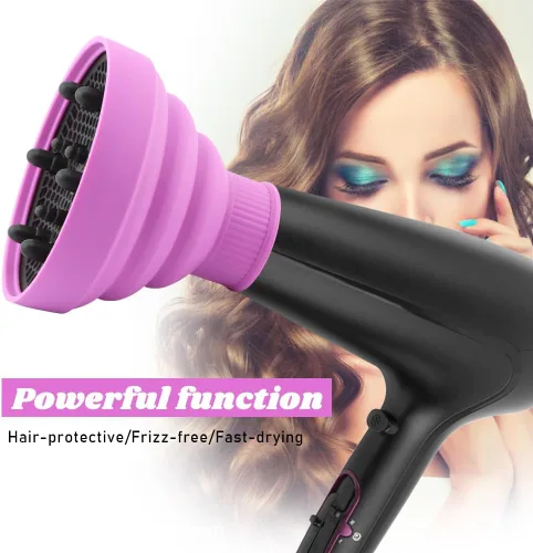 Miniatura 3 de Difusor universal plegable para secador de pelo, accesorio difusor de secador de pelo de viaje con peine, difusor de pelo portátil para secador