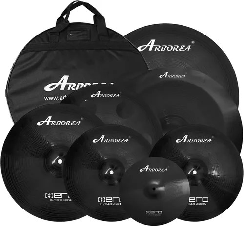 Miniatura 11 de Juego de platillos de aleación de bronce Arborea B20 Serie Butcher 5 piezas 14" Hihats 16" Crash 18" Crash 20" Ride, hecho a mano para bateristas