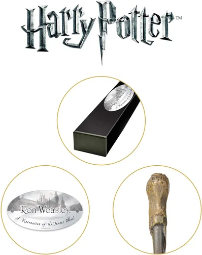 Miniatura 5 de The Noble Collection - Varita de personaje de Ron Weasley - Varita del mundo mágico de 14 pulgadas (14.2 in) con etiqueta de nombre - Juego