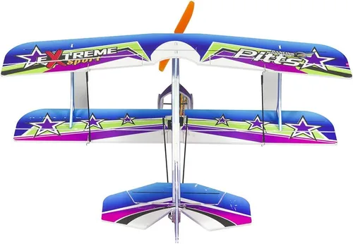 Miniatura 4 de Kit de Avión RC Mini Viloga PP Avión de Espuma, Kit de Modelo Biplano Acrobático 3D Pitts de 450mm de Envergadura para Construir para Adultos, Avión