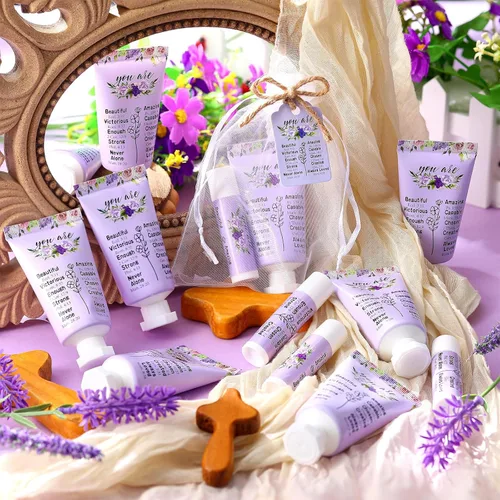 Miniatura 3 de 24 juegos de regalos de graduación cristiana, crema de manos y bálsamo labial, regalos de agradecimiento para profesores, versículo de la Biblia