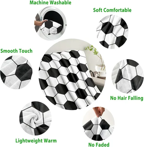 Miniatura 3 de KING DARE Manta de fútbol – Manta de forro polar suave para niños, regalos únicos de fútbol para niños y niñas de 6 a 12 años, 40 x 50 pulgadas