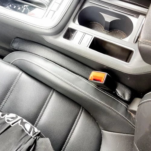 Miniatura 2 de Relleno para espacio entre asiento de coche de piel sintética, 2 unidades, protector de asiento sin goteo, universal, para evitar que caigan