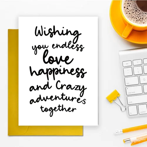 Miniatura 4 de UUEFKTN Divertidas tarjetas de compromiso de boda para amigos, tarjeta de felicitación para recién casados, tarjeta ecológica de felicitación