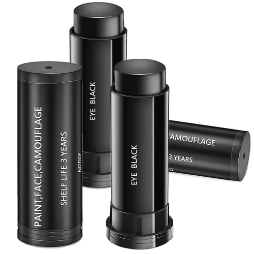 Miniatura 9 de Go Ho Palo negro para deportes, pintura facial negra fácil de colorear, fútbol negro ojo/béisbol/sóftbol/lacrosse, hipoalergénico, antirreflejos
