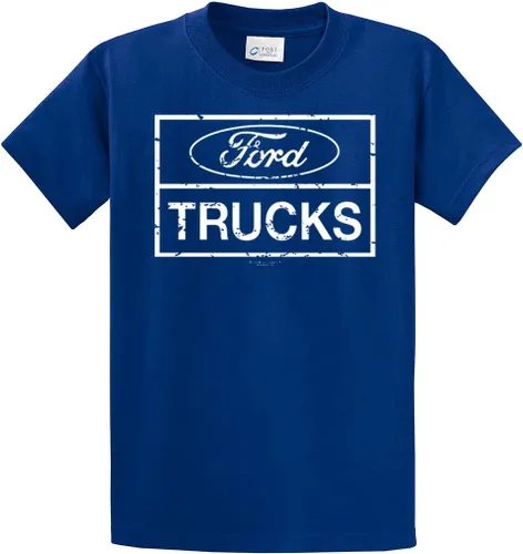 Ford Trucks Classic Square Logo - Camiseta de manga corta para hombre, camioneta F150 F250 Ford Motor Company, Naranja