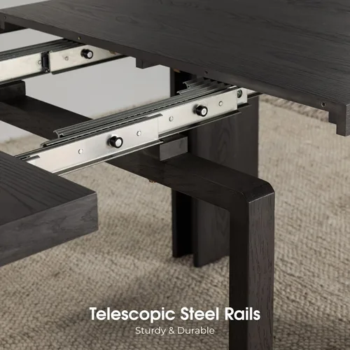 Miniatura 4 de Transformer Table - Mesa de comedor extensible de madera maciza, asientos 2-12, mesa de comedor expandible, muebles que ahorran espacio, muebles