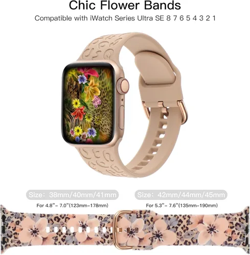 Miniatura 3 de YONWORTH Correa compatible con Apple Watch de 38/40/1.614 in y 42/44/45/1.929 in, correa deportiva de silicona para iWatch Series SE 9, 8, 7, 6, 5