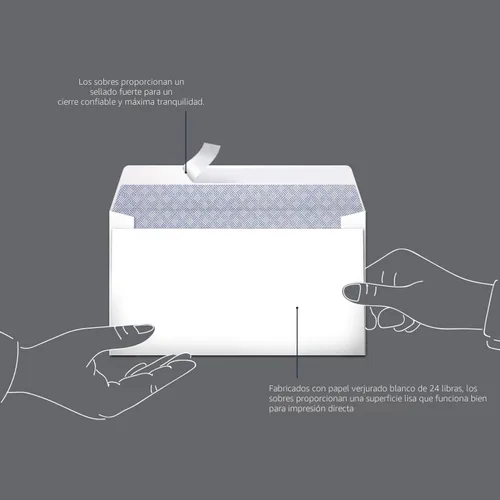 Miniatura 5 de Amazon Basics - Sobres tintados de seguridad #6 3/4, con cierre adhesivo, color blanco, paquete de 300