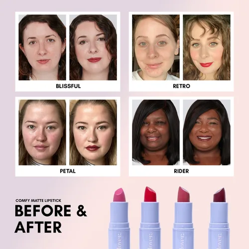 Miniatura 5 de Clover Lápiz labial mate cómodo Lápiz labial no seco, hidratante y ligero, barra de alta pigmentación Maquillaje de labios vegano y libre