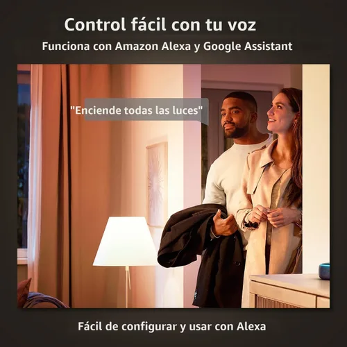 Miniatura 3 de Philips Hue Bombilla LED inteligente en forma de vela B39 de 40 W, luz blanca cálida suave, paquete de 2, 450 lúmenes, E12, interior, control