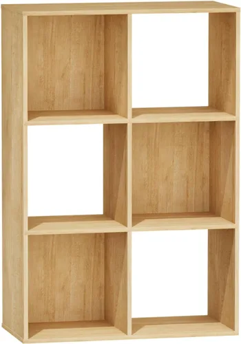 Miniatura 6 de Organizador de almacenamiento con panel trasero cerrado, estantes de madera de 13.5 pulgadas para cubículos, resistente, estantería para sala