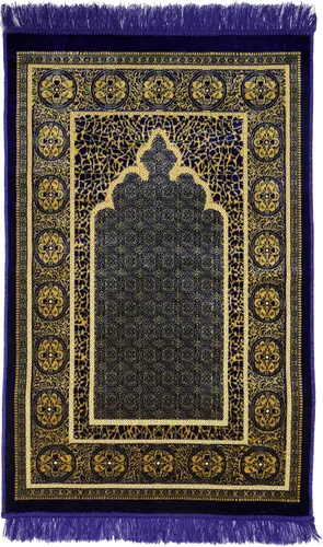 Miniatura 13 de Alfombra de oración – Alfombra turca Janamaz Sajada de felpa suave para hombres y mujeres, alfombrilla de oración lisa y sólida, regalo de Ramadán