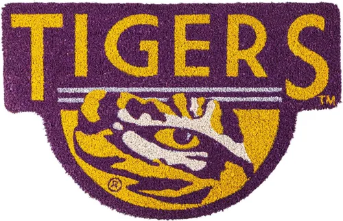 Team Sports America Tapete con licencia oficial de la NCAA Fan Gear de la Universidad Estatal de Louisiana, tapete con forma de fibra de coco para