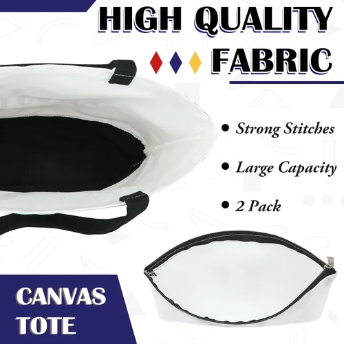 Miniatura 5 de 2 bolsas de lona reutilizables para comestibles, regalos y merchandising para programas de televisión de amigos, Blanco