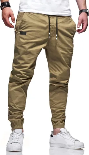 Bilitry Pantalones deportivos chinos para hombre, pantalones cargo para senderismo, recreación al aire libre, pantalones de sarga para fitness,