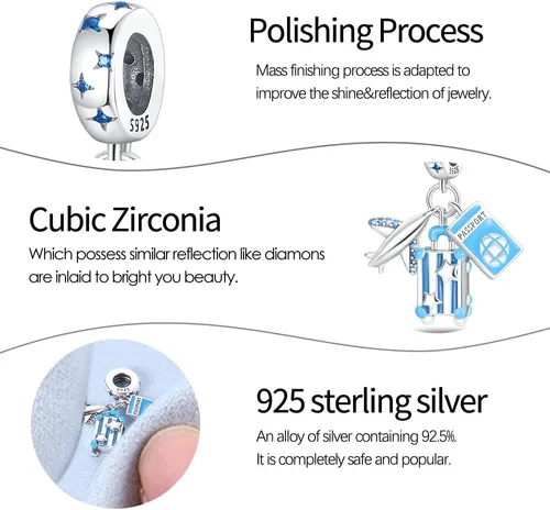 Miniatura 4 de Pandach Dijes colgantes de plata de ley 925 para pulseras y collares, dijes colgantes de Madonna con cuentas de girasol, joyería para mujer