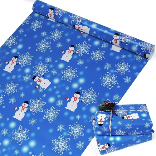 Miniatura 17 de Papel de regalo de Navidad, papel de regalo de Navidad de papel kraft negro y dorado con lámina, rollo jumbo, papel de regalo negro y blanco