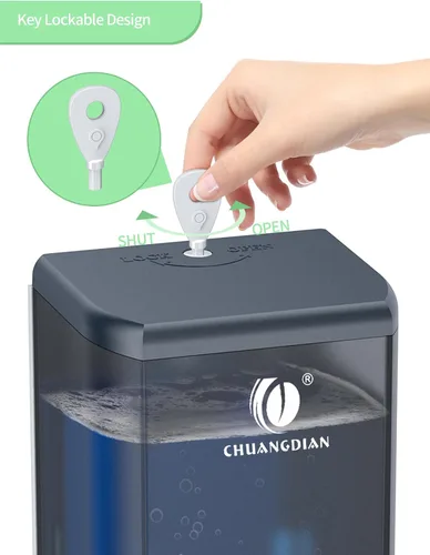 Miniatura 4 de Dispensador manual de jabón para baño y cocina, dispensador de jabón para baño, ducha, champú, gel, recipiente de plástico líquido, 34 onzas, gris