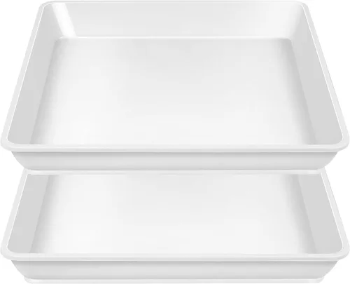 Miniatura 17 de LWALRS Platillo cuadrado para plantas de 6 pulgadas, paquete de 5 platillos de plástico transparente fuerte, macetas cuadradas para plantas
