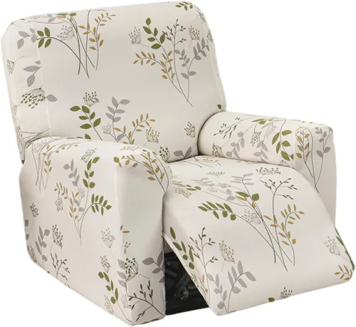 Miniatura 21 de KRFOONN Fundas elásticas para sillón reclinable con estampado, fundas para sillas reclinables de 4 piezas, fundas para sillón reclinable Lazy Boy