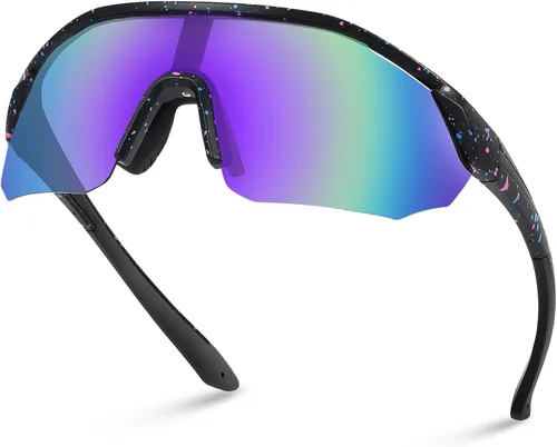 MVPTGRS Gafas de sol de béisbol juveniles para niños y niñas de 8 a 14 años TR90 con marco para niños, gafas de sol deportivas para sóftbol,