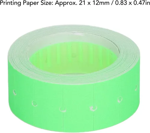 Miniatura 2 de 30 rollos 15000 etiquetas de pistola de precios, etiquetas de precios de una sola fila etiqueta de pistola de precio para Mx-5500 M5500 verde