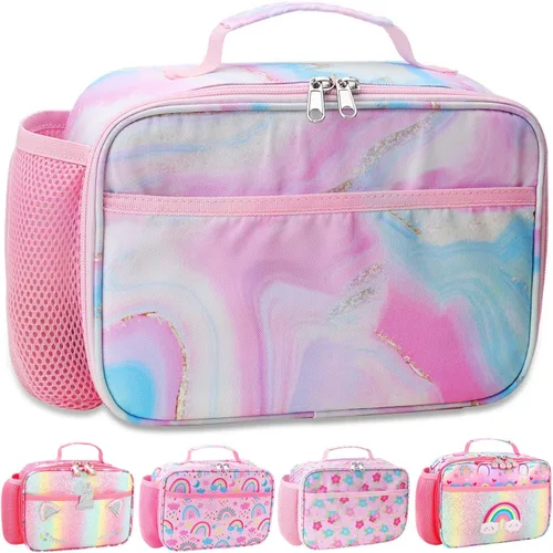 Miniatura 10 de RHCPFOVR Lonchera para niños – Lonchera aislada para niños y niñas, bolsa de almuerzo lavable y lonchera reutilizable para niños pequeños a prueba