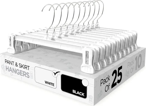 Miniatura 7 de Perchas Sharpty para pantalones y faldas - Perchas de armario para pantalones cortos, camisas, jeans, vestidos, pantalones de vestir, abrigos, ropa