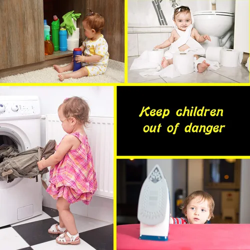 Miniatura 6 de Paquete de 2 – Cerradura de seguridad para bebés – A prueba de bebés – Evita que los niños pequeños abran puertas con una cerradura de manija