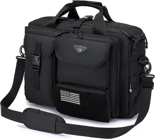 Bolsa de mensajero táctica de Stypos para hombre, maletín militar para laptop de 14 pulgadas/15.6 pulgadas/17.3 pulgadas, bolsa de hombro para