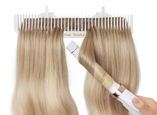 Hair Works Soporte para extensiones de cabello Ultra: diseñado profesionalmente para sostener de forma segura tramas extra anchas incluyendo halos,