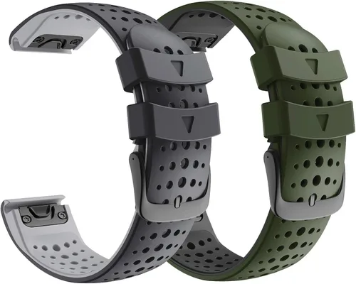 Miniatura 17 de NotoCity Correa de reloj de silicona de 0.866 in para Garmin Fenix 6, banda de ajuste rápido de 0.866 in para Fenix 8/8 Pro 1.850 in/Fenix 7/Fenix