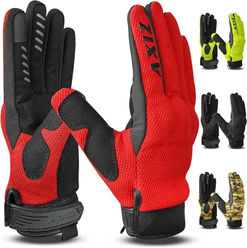 Miniatura 9 de AXIZ Guantes de motocicleta para hombres y mujeres, guantes de ciclismo protegidos para pantalla táctil para MTB BMX, motocross, carreras