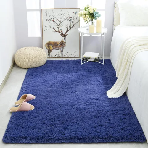 Miniatura 24 de Merelax Alfombra Moderna Suave y Esponjosa Shaggy para Dormitorio Sala de Estar Decoración de Sillas Pequeñas Alfombras Tapetes para Pies Piso, Verde