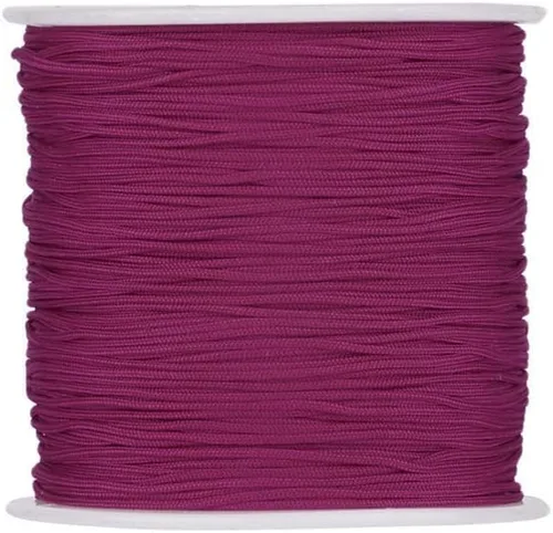 Miniatura 26 de Cheriswelry 100 yardas/rollo de cuerda trenzada de nailon de 0.031 in, color azul cielo claro, cordón de nudo chino, cuerda de cuentas