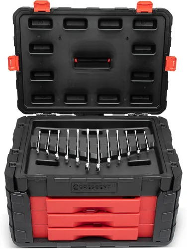Miniatura 3 de Crescent CTK229C - Juego de herramientas manuales de mecánica de accionamiento de 229 piezas de 1/4", 3/8" y 1/2" con estuche de almacenamiento de 3