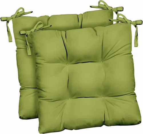 Miniatura 10 de RSH DECOR Juego de 2 cojines de asiento para silla de comedor para interiores y exteriores, 16 x 16 x 2 pulgadas, color a elegir