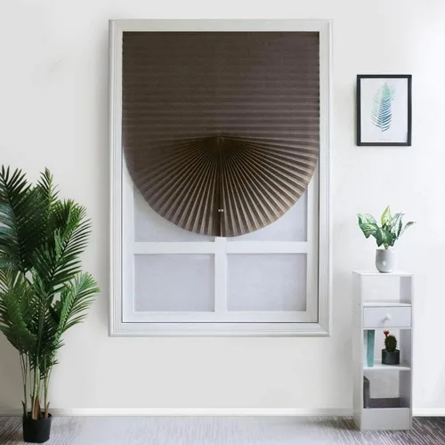 Miniatura 8 de Persianas verticales plisadas temporales - Sin taladrar, autoadhesivas, fáciles de instalar - Se ajustan a ventanas - Enrollable para baño, cocina