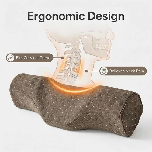 Miniatura 3 de Almohada cervical para el cuello para aliviar el dolor al dormir, almohada cervical de espuma viscoelástica para aliviar el dolor de cuello rígido