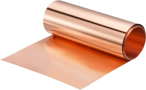 Miniatura 26 de uxcell Rollo de chapa de cobre para tapajuntas 3500 mm x 100 mm x 0,02 mm, tira de cobre puro al 99,9% de 101,6 mm x 3,5 m, placa de hoja de metal