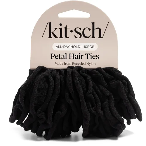 Miniatura 18 de Kitsch Lazos de nailon para el cabello sin daños, bandas elásticas para el cabello para una sujeción fuerte durante todo el día, soportes para cola