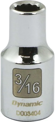 Miniatura 4 de Dynamic Herramientas 1/4" Drive 12 Point Sae, 1/2" Longitud estándar, Zócalo de acabado cromado